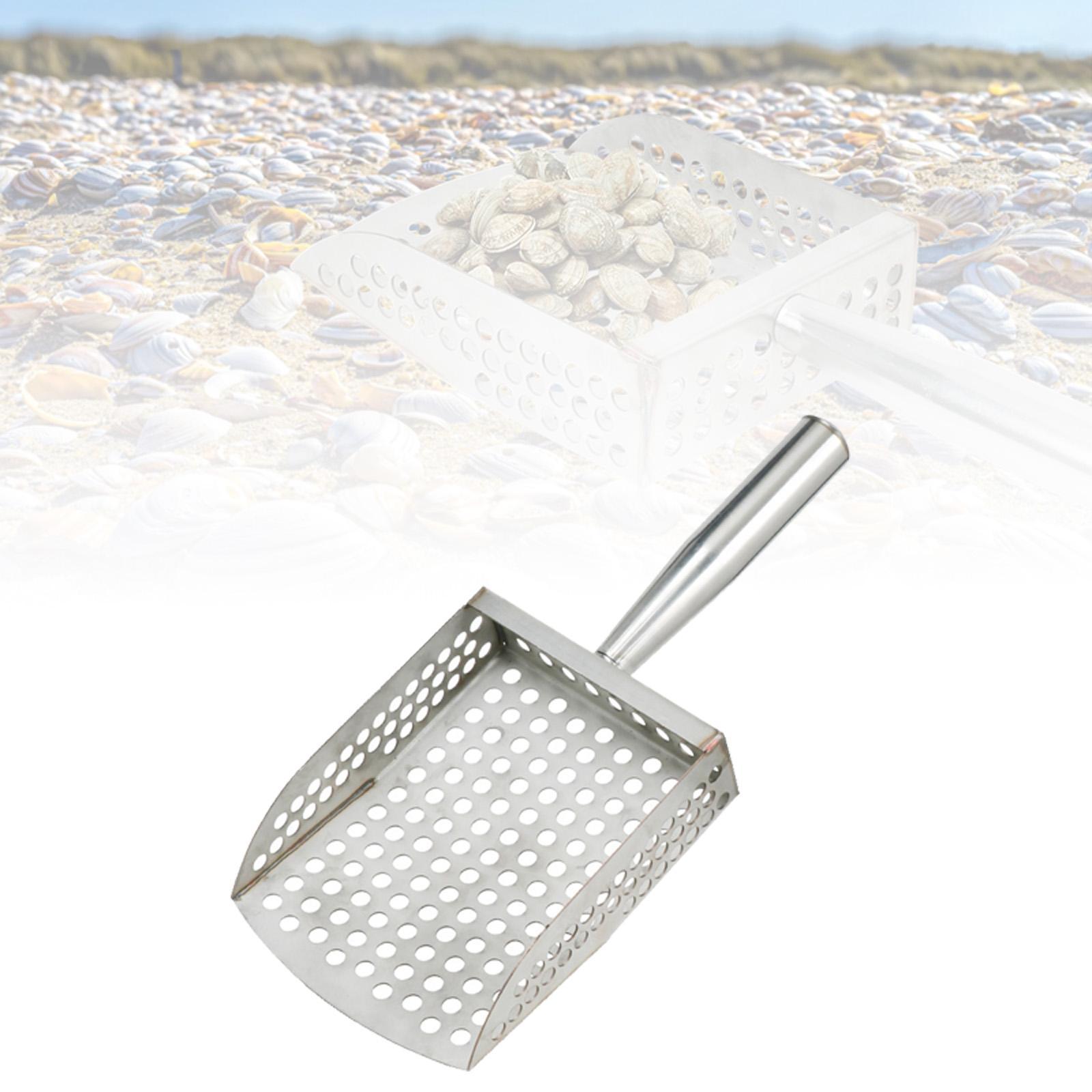 Sand Scoop Stainless Steel Beach Digging - Sendok Pasir Genggam dengan Pegangan Nyaman,
