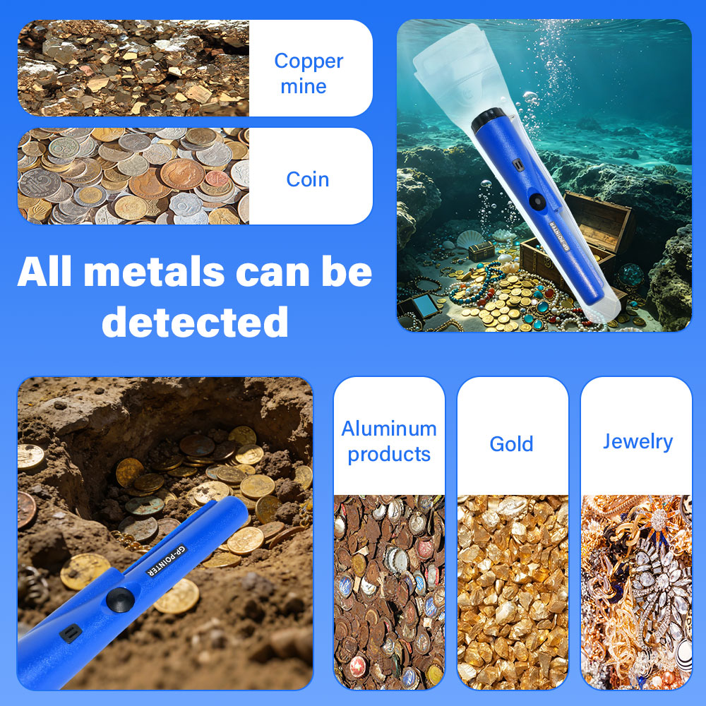 Waterproof Metal Detector Pinpointer - Detektor Logam Portabel dengan Fitur Penunjuk
