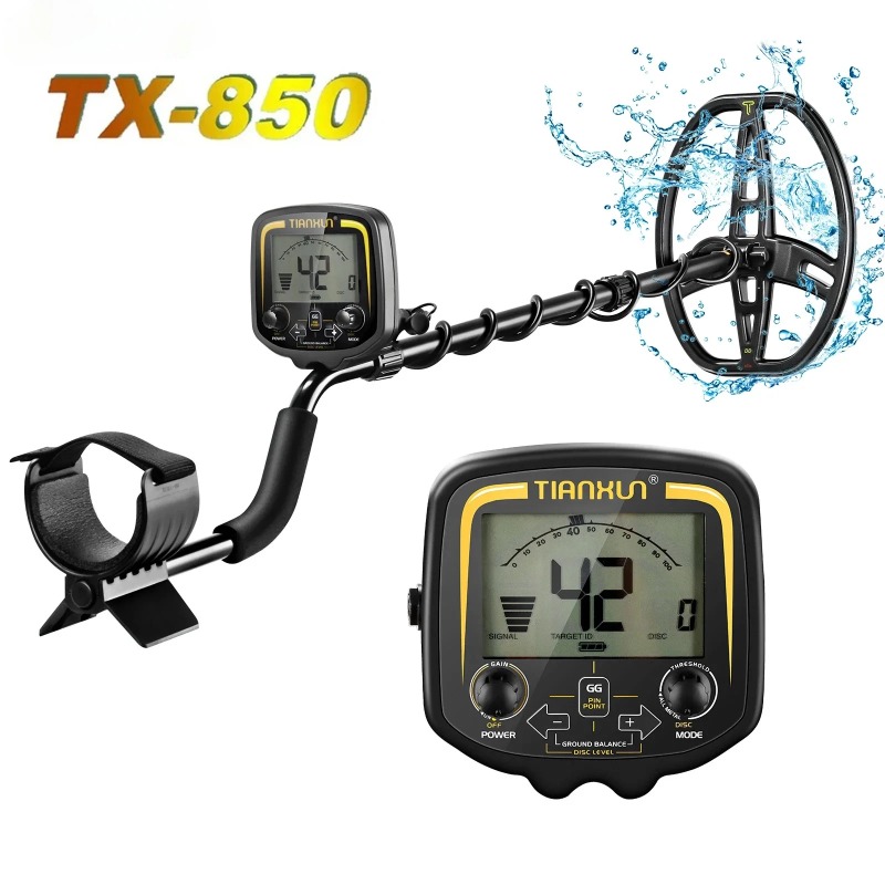 Waterproof Metal Detector Pinpointer - Detektor Logam Profesional TX-850 dengan Kumparan