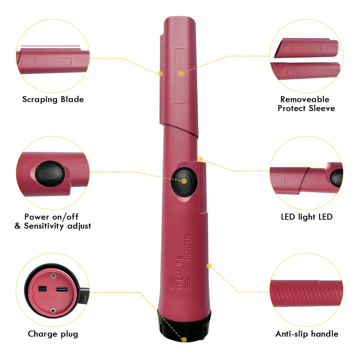 Pemburu Harta Karun GT110-Plus - Waterproof Metal Detector Pinpointer ulasan dan harga