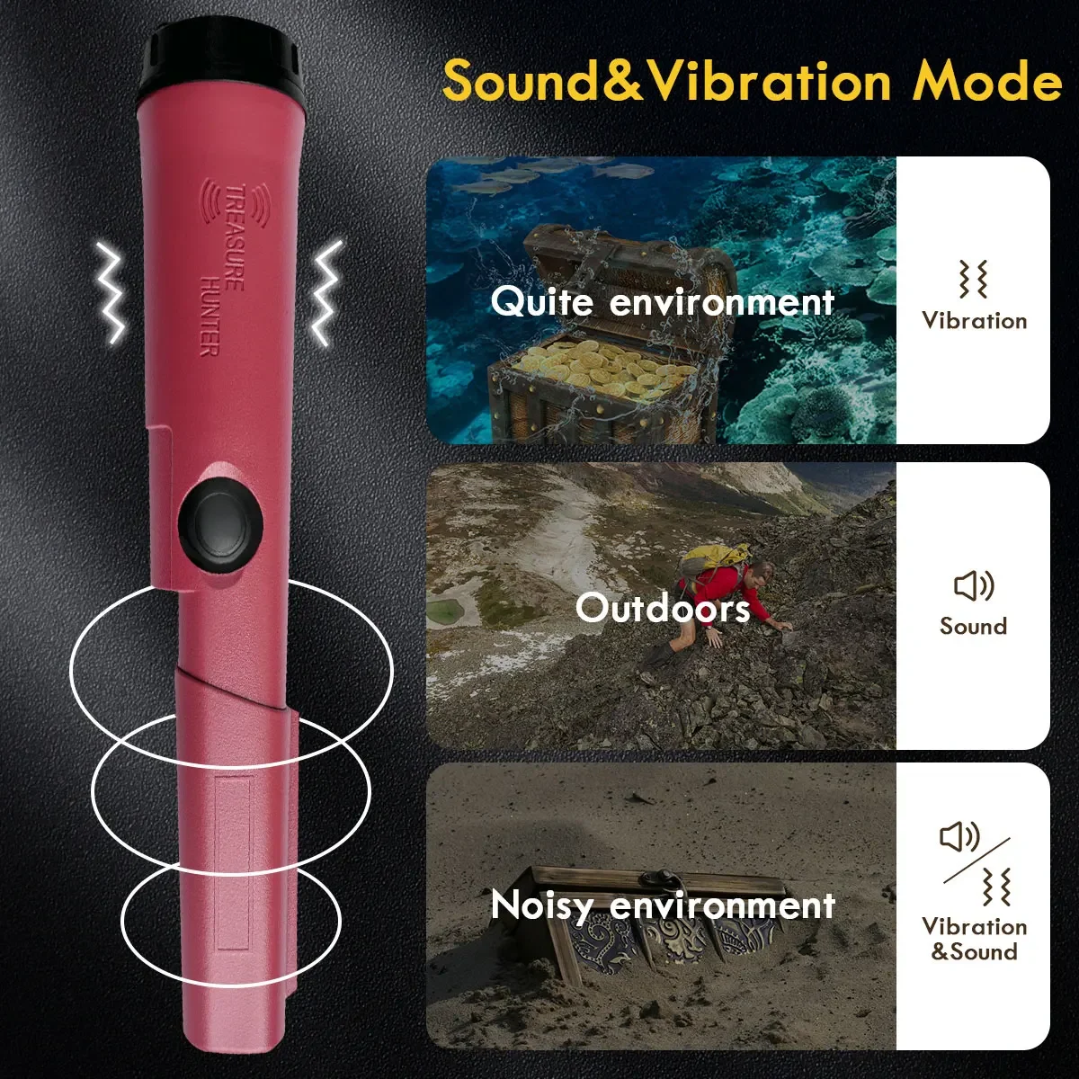 Pemburu Harta Karun GT110-Plus - Waterproof Metal Detector Pinpointer ulasan dan harga