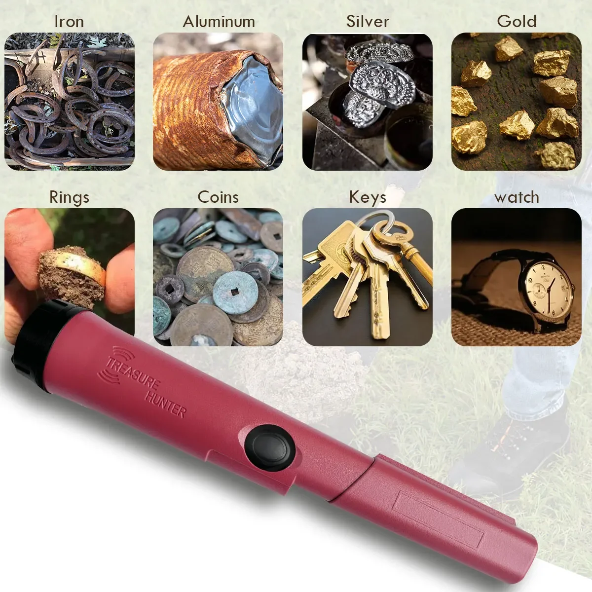 Pemburu Harta Karun GT110-Plus - Waterproof Metal Detector Pinpointer ulasan dan harga
