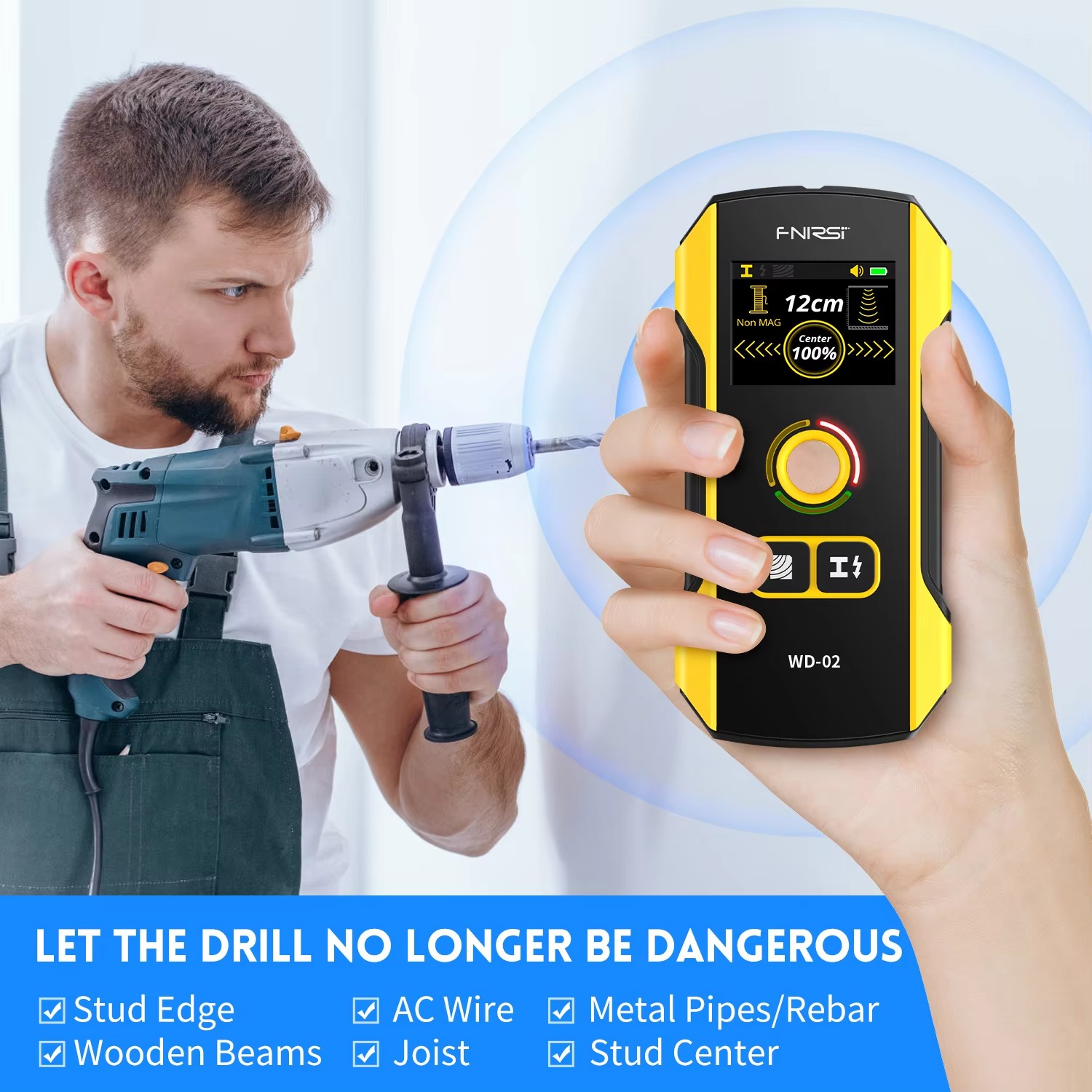 Pemindai Dinding FNIRSI WD-01  - Ground Penetrating Radar Scanner ulasan dan harga
