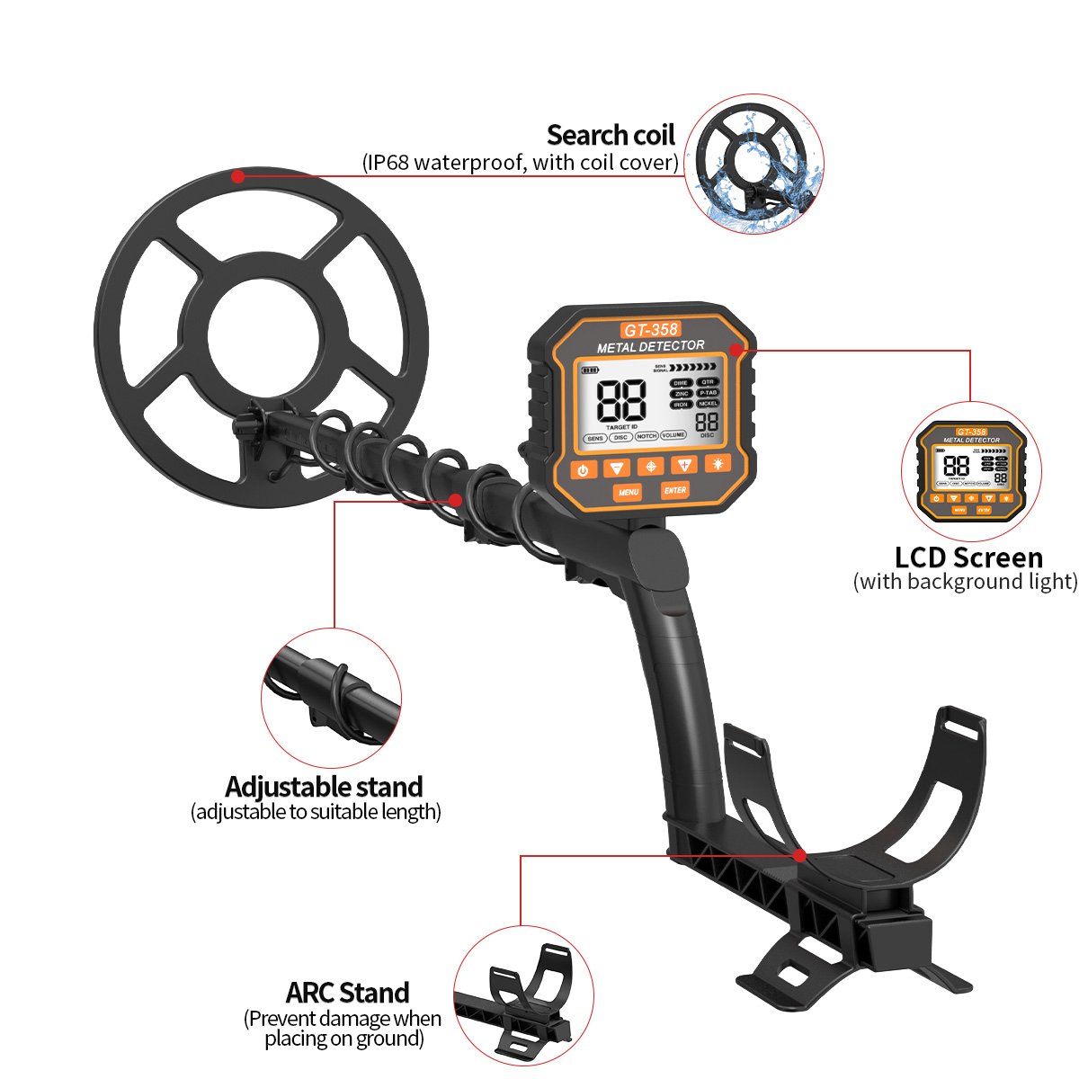 Alat Pencari Harta Karun Metal - Waterproof Metal Detector Pinpointer ulasan dan harga
