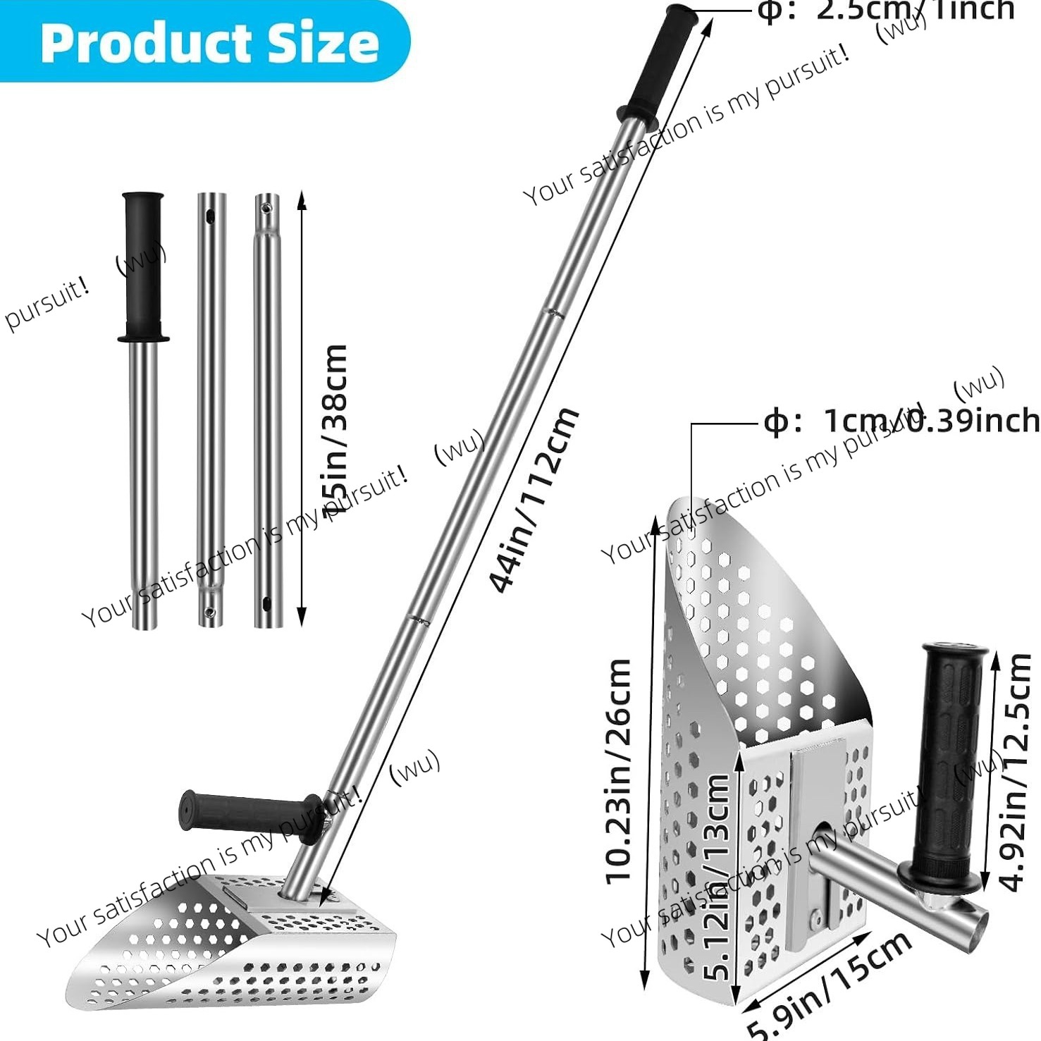 Sekop Pantai Baja Tahan Karat  - Treasure Hunting Shovel Digging Tool ulasan dan harga