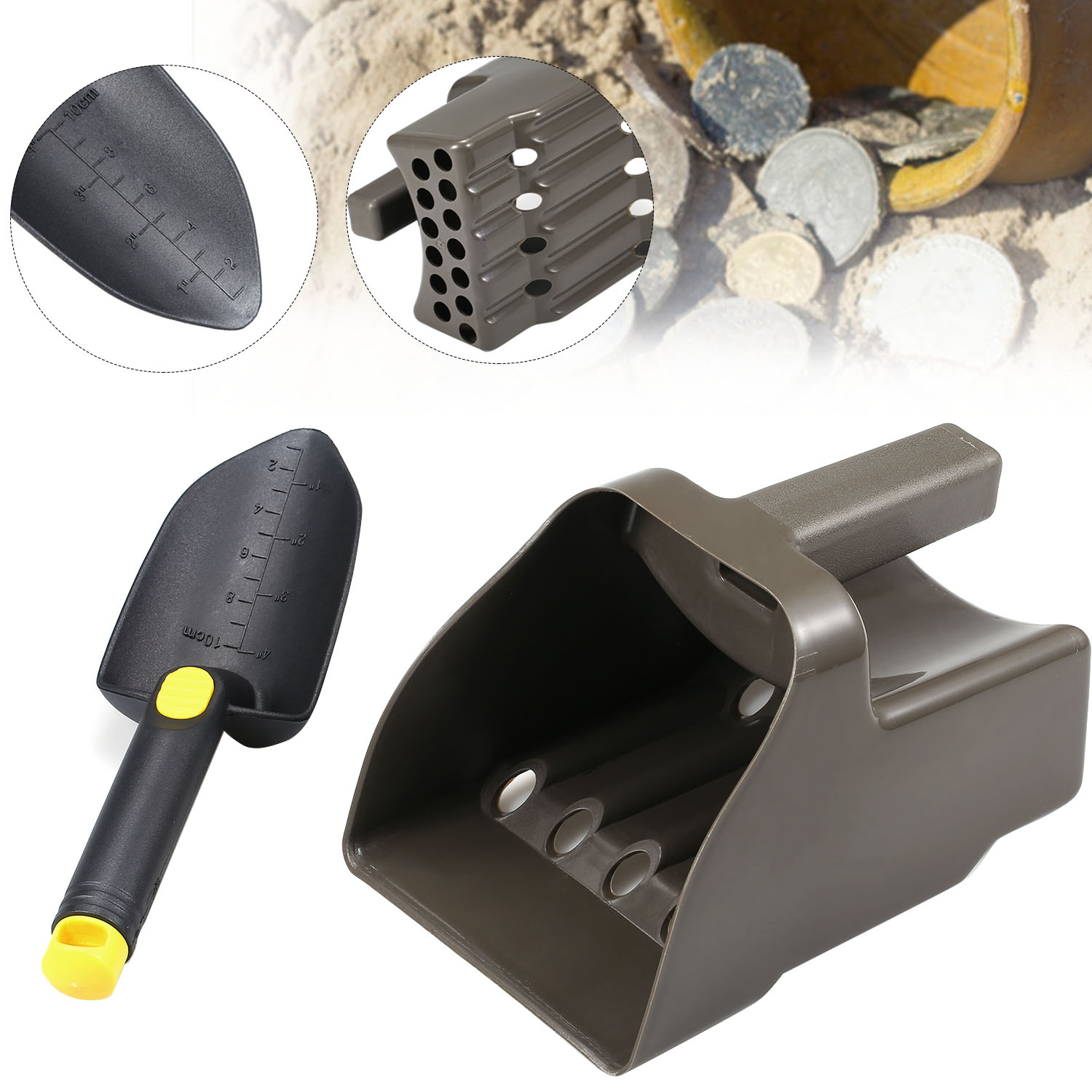 Set Sekop dan Pengaduk Pasir,  - Treasure Hunting Shovel Digging Tool ulasan dan harga
